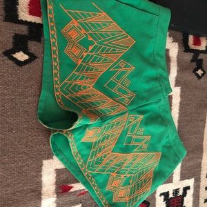 Cute Green Shorts with detail